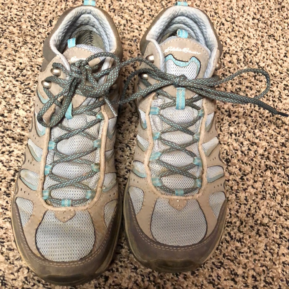 Eddie Bauer Hiking boots 7.5 light blue and gray